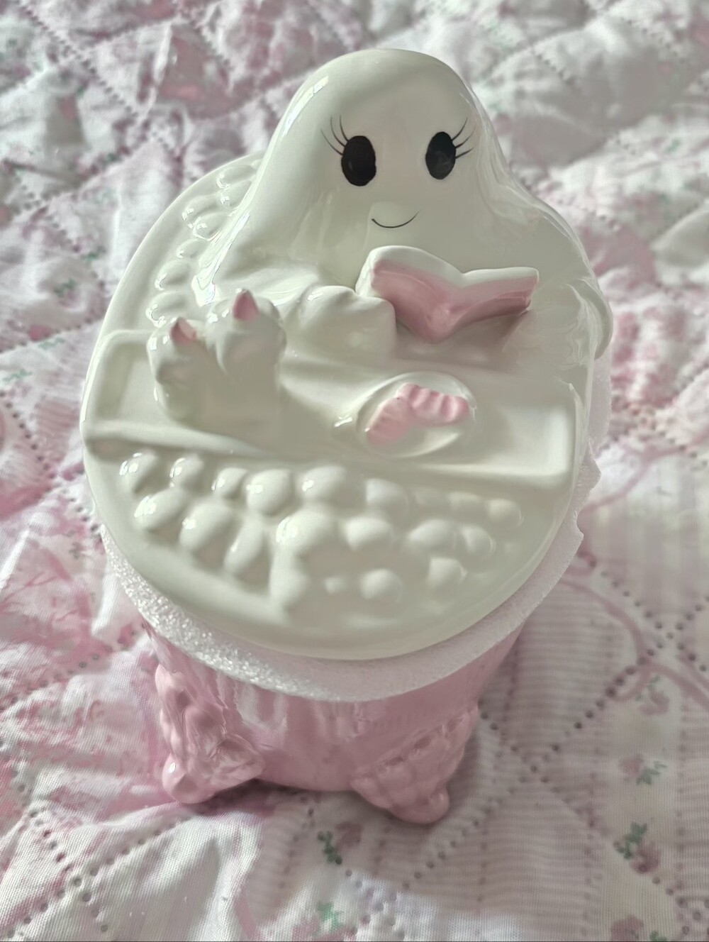 Pink Ceramic Ghost Mug